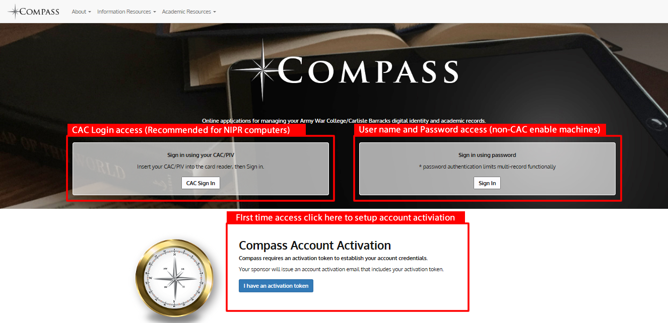 Compass online deals sign in